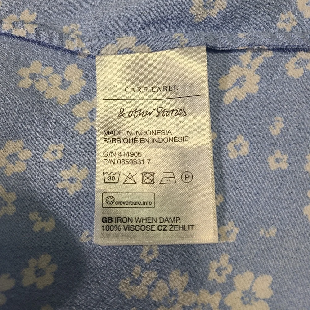 & Other Stories Blue Floral Maxi‎ Dress Size 6